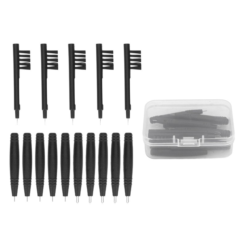Hearing Aids Cleaning Tools U Screwdriver 5 Hole Brush Portable