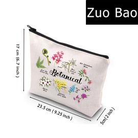 Flower Lover Cosmetic Bag Botanical Flowers Gift Plants Lover Gift Botanical Flower Toiletry Bag (Botanical)