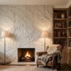 3D Lava Rock Molten Texture PU Wall Panels, 24"x48" Ivory