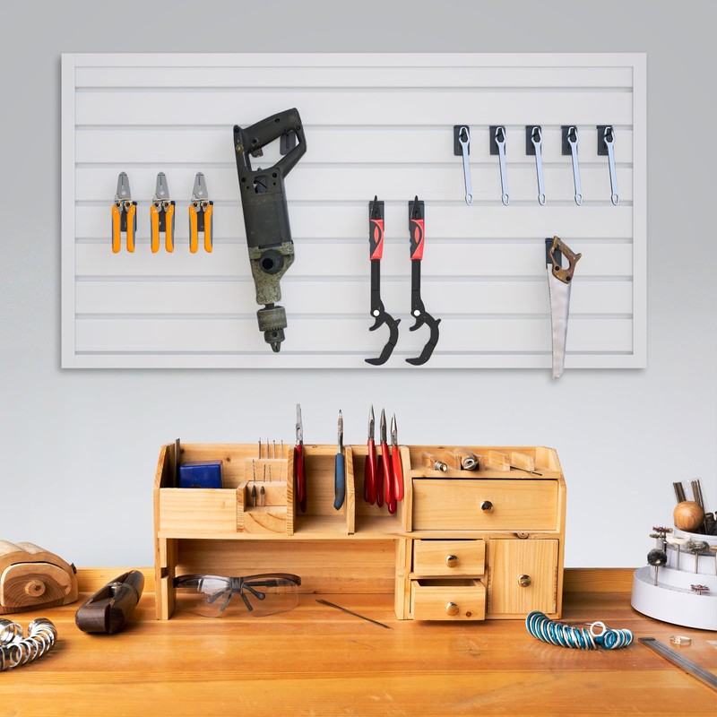 NeatiEase Slatwall Panel Wall Storage Systems, 2 x 4ft Slat