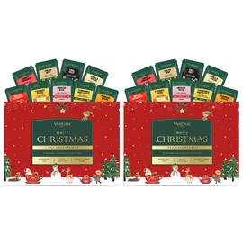 VAHDAM, Merry Christmas Tea Gift, Pack of 2 (9 Individually Wrapped Tea Bags) Limited Edition-Gluten Free, Non GMO |Christmas Gift Ideas| Christmas Gifts For Women 2024 & Christmas Gifts For Men 2024