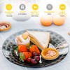 LIVIVO Prism Diamond Etched Plastic Acrylic Plates for Special Occasions
