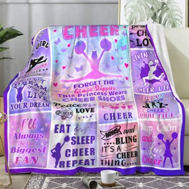 ZABAOBO Cheerleader Blanket Gifts for Girls Teens Kids,Cheer Stuff Cheers Throw Blankets,Cheerleading Coach Gift for Cheer Team 50"X40" INCH
