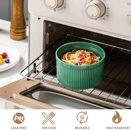 Hoilse Ceramic Bowls with Lids, 20-oz Microwave Safe Food Storage Container for Serving Cereal, Soup, Salad, Meal Prep, Storing Leftovers, Picnic, Camping, Office Lunch, Multi-color, 5 inch-Set of 4