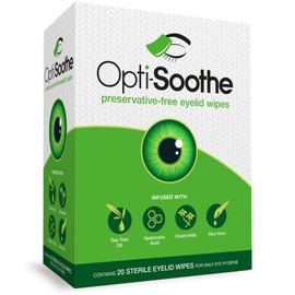 Opti-Soothe Preservative-Free Eyelid Wipes - Moist Towelette For Daily Eyelid Cleaning. Preservative-free. Soothing, Moisturising, Natural Ingredients