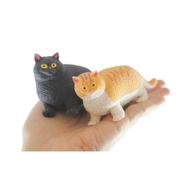 2 Fat Stretchy Cats Crushed Bead Sand Filled - Kitty Lover Sensory Fidget Toy Weighted (Random Colors) (2 Fat Cats (Random Colors))