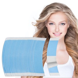 Comdian 36 PCS Waterproof Lace Tape for Hairpiece Wig Tape, Adhesive Double Sided Waterproof, Strong Hold Clear Lace Supports Toupees for Hair Extension Blue 1/2