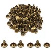 200 Pcs Leather Rivets, Bronze Metal Double Cap Rivets Snaps