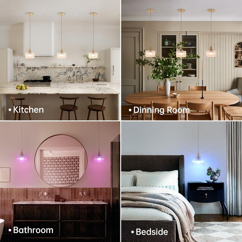 Shenmoyl Battery Operated Pendant Light 5000mAh Rechargeable Chandelier with Remote