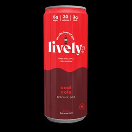 Lively Prebiotic Pop Cool Cola 355mL