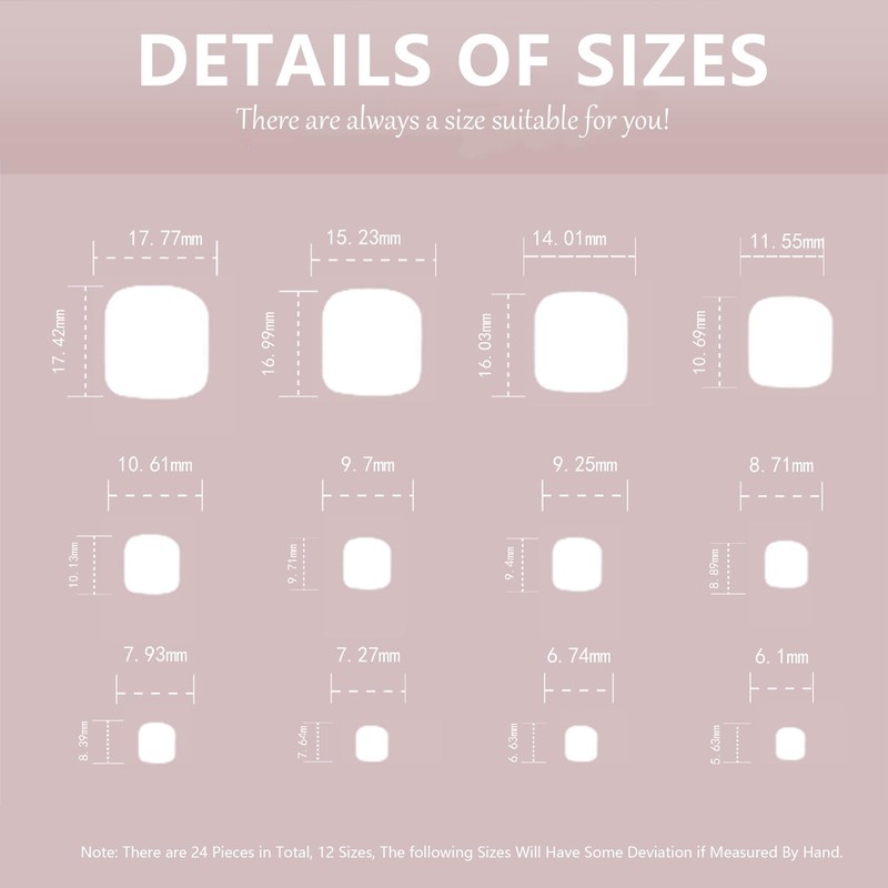 French Short False Toenails - French Brown Leopard Edge Toe