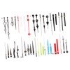TEHAUX 60 Sets DIY Clock Hands Replacement Kit of Mute