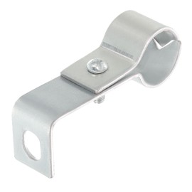uxcell L Shaped Standoff Pipe Clamp Strap Fit for 3/4" Pipe Right Angle Pipe Support Wall Ceiling Mount Metal Rigid Bracket for Pipe Tube, 70mm Length