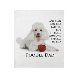 CafePress Poodle Dad Throw Blanket Super Soft Fleece Plush Throw Blanket, 60"x50"