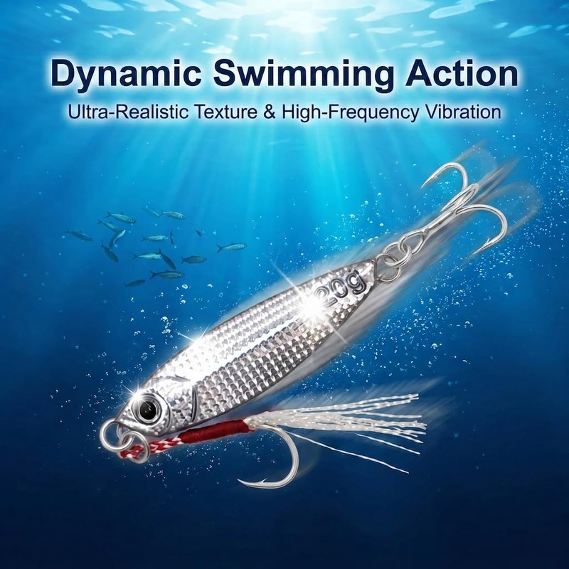5PCS Sea Fishing Lures 20g Metal Fishing Spinners Tackle with