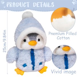 OFKAFEZV Penguin Soft Toy 25 cm Cuddly Toy Penguin Baby, Cute and Cuddly Soft and Comfortable Penguin Doll is Suitable for Children, Home Decoration