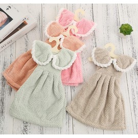 Aloala Dress Towel, Kitchen, Toilet, Hand, Face, Washcloth, Absorbent and Quick Drying, Fluffy, Hand Towel, Present, Petite Gift, Celebration, Commemorative Set (Gray & Brown)