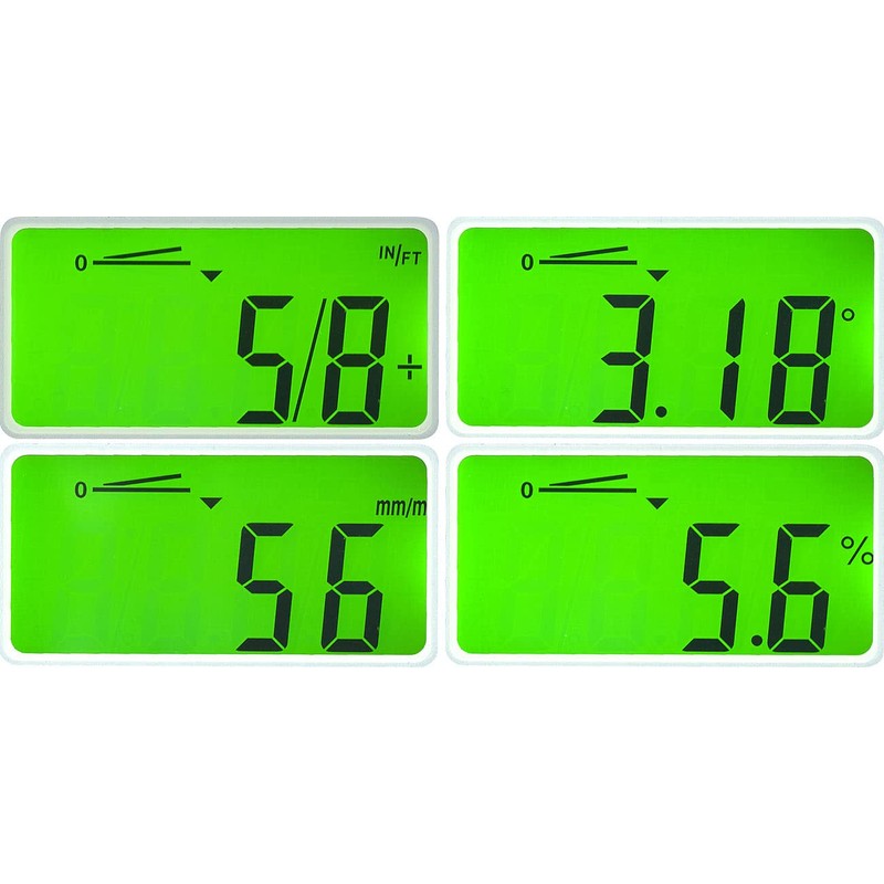 AGT Professional Inclinometer: Digital Protractor, Illuminated LCD Display, Aluminium, IP54,
