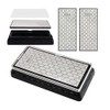 Gokoti Double-Sided Diamond Sharpening Stone,Whetstone Honeycomb Plate with Non-Slip Base(400/1000