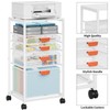 Marbrasse Rolling File Cart with 4 Storage Drawers, Mobile File