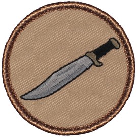 The Bowie Knife Patrol Patch - 2" Diameter Round Embroidered Patch (Hook-Fastener)