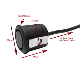 Dolphin Automotive DMS450 Micro Size Reverse Parking Sensors - 4 Rear Sensors, Display & Audio Alerts - Auto Express Award Winning Brand In 9 Colours (Muddy Grey)