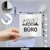 Türschilder24 Aluminium Dibond Door Sign 120 x 120 x 3