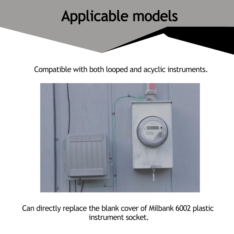 TOKDOOT Plastic Meter Blank replacement for Milbank 6002,Plastic Electric Meter