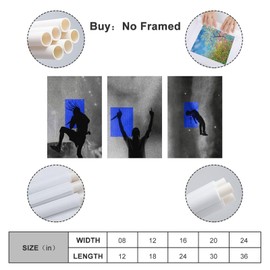 KUAILI 3 Stück Travis Scott Rapper Poster, Wandkunst, Leinwandposter, Raumdekor, ästhetisches Poster, Druck, Dekor-Poster, 20 x 30 cm, 3 Stück im Unrahmen-Stil