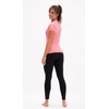 DEVOPS Women's Compression Workout Athletic Shirts (Medium, Black/Pink/White)