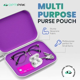 OPTIPAK Sparkle Anti-Reflective Lens Cleaner Spray Kit - (2) 1oz Glasses Cleaner Sprays, (5) Pre-Moistened Lens Wipes & (1) Multipurpose Pouch for Eyeglasses, Lenses & Camera Cleaning Kit(8 Piece Set)