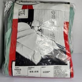 Meadowbrook VTG New Meadowbrook Priscillas Curtains 96" W X 84" L Lt. Green By J.P. Stevens