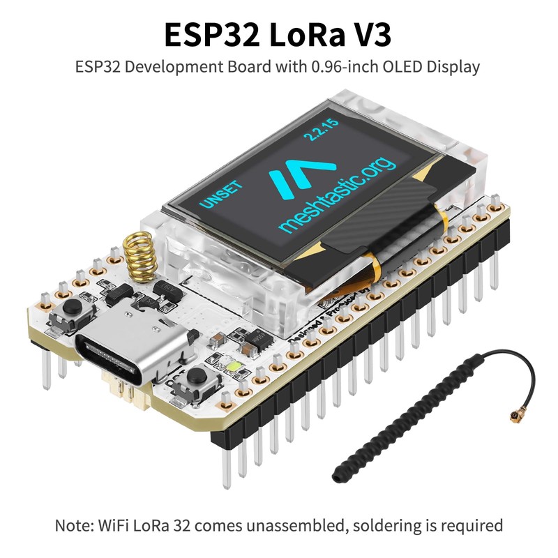 YELUFT ESP32 LoRa V3 Placa de desarrollo con módulo GPS