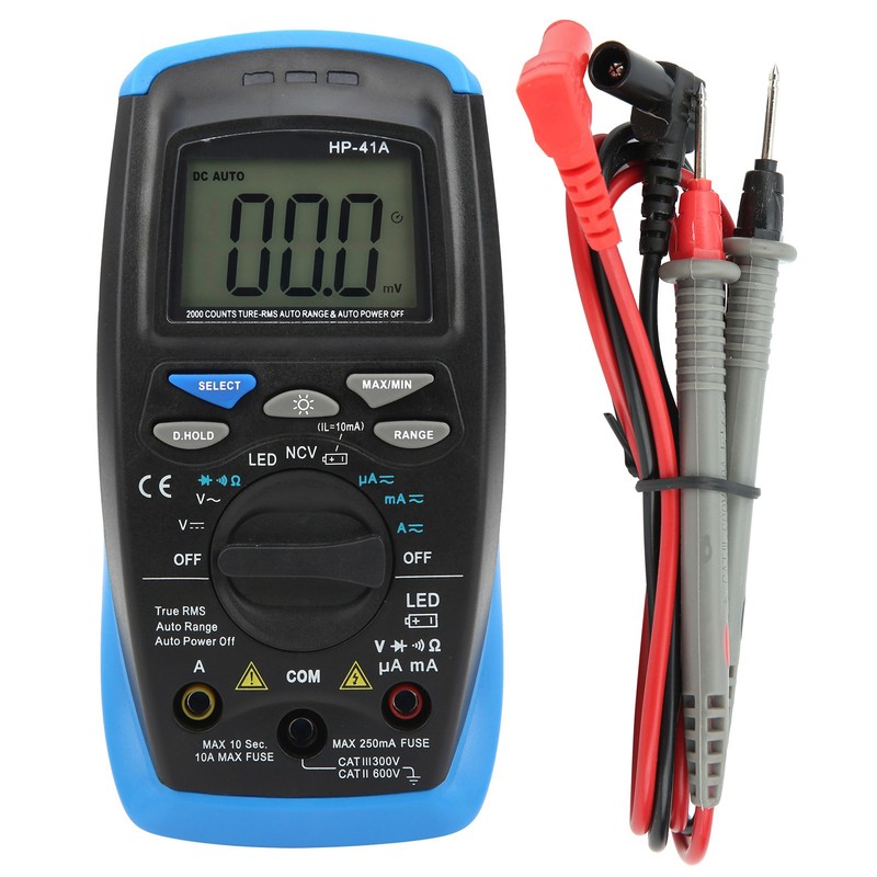 HP41A TrueRms AC DC Ammeter Voltmeter 2000Count Digital Multifunctional Meter