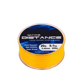 Ultima Distance Specialist Long Throw Line, 600 m Spool, Fire Orange, 0.40 mm-20.0 lb/9.1 kg