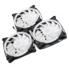 3Pcs Computer Chassis Cooling Fan Mute 6‑Pin Dual RGB Lights