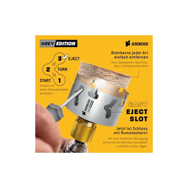 68 mm HM Hole Saw Grey Edition - for Wood,