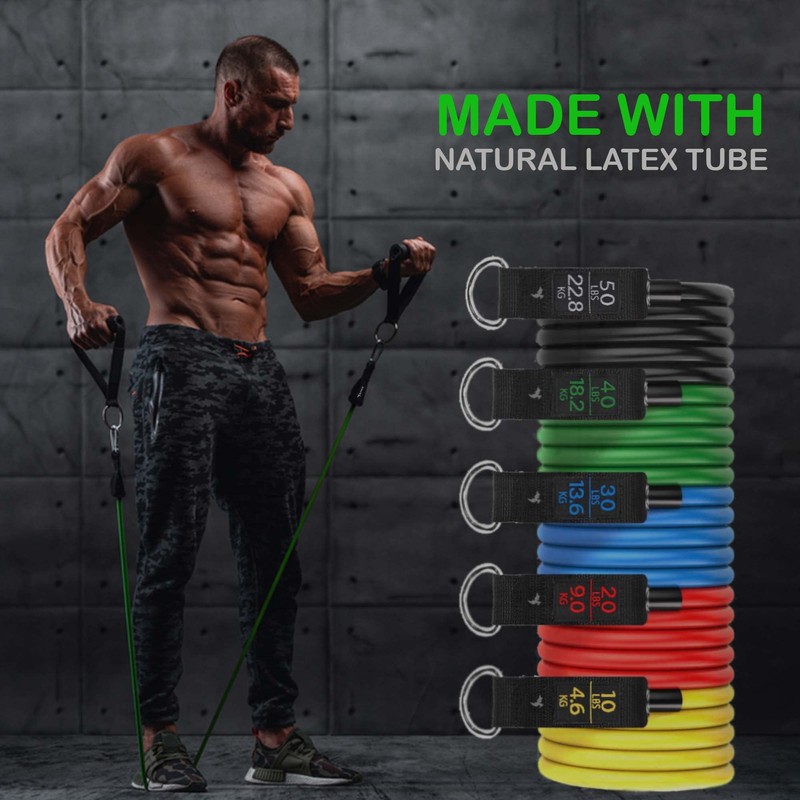 Spike Latex Resistance Band Set 11 in 1 for Men