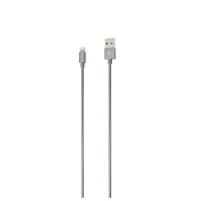 iStore Braided Lightning Aluminum Sync/Charge Cable, 4 Feet Length, Durable