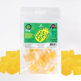 CHEW GREEN Pineapple Punch Gummies 7 oz (200g) Natural Snack Gummies Fruits | Grade Tropical Fruit, Plant-Based, Chewy Texture, Juicy Tropical Purée & Juice (1 Pack, Pineapple Gummy)
