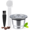 Refillable Coffee Capsules Stainless Steel Reusable Nespresso Pods Compatible with