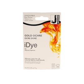 Jaquard IDYE Gold Ochre Fabric Dye for Natural Fabrics and Clothes - No Mess Sachet