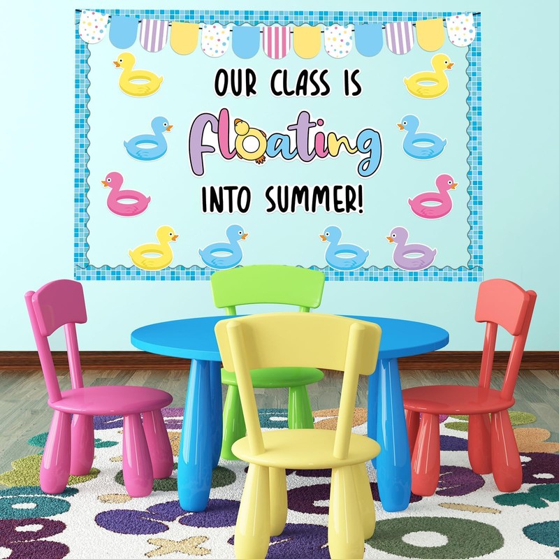 Justforjoyful Summer Bulletin Board Decorations Floating Into Summer Classroom Bulletin