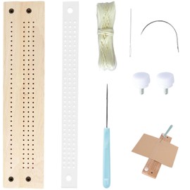 Bookbinding Tools Set with Punching Guide, Needles, Waxed Thread, Awl and Cradle, DIY Craft Kit