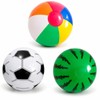 3 Pack Inflatable Beach Balls - Watermelon & Football Designs