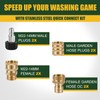 Pressure Washer Quick Connect Kit, M22 Swivel to 3/8'' Quick