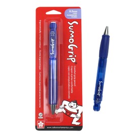 SAKURA SumoGrip Pencil with Comfort Grip - 0.5 mm Ergonomic Mechanical Pencil - Clear Blue