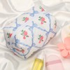 Quilted Makeup Bag Small Cotton Floral Cosmetic Makeup Bag Organizer,