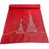 khevga Table Runner Tablecloth Christmas Modern in Grey with Embroidery