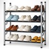 USTECH 4-Tier Expandable Shoe Rack Adjustable & Stackable Metal Shoe